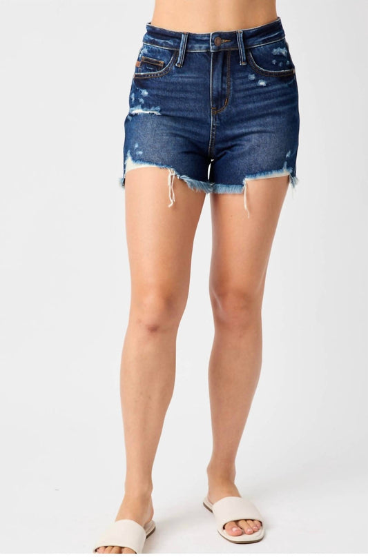 Judy Blue - Wild Hearts Rigid Front Shorts