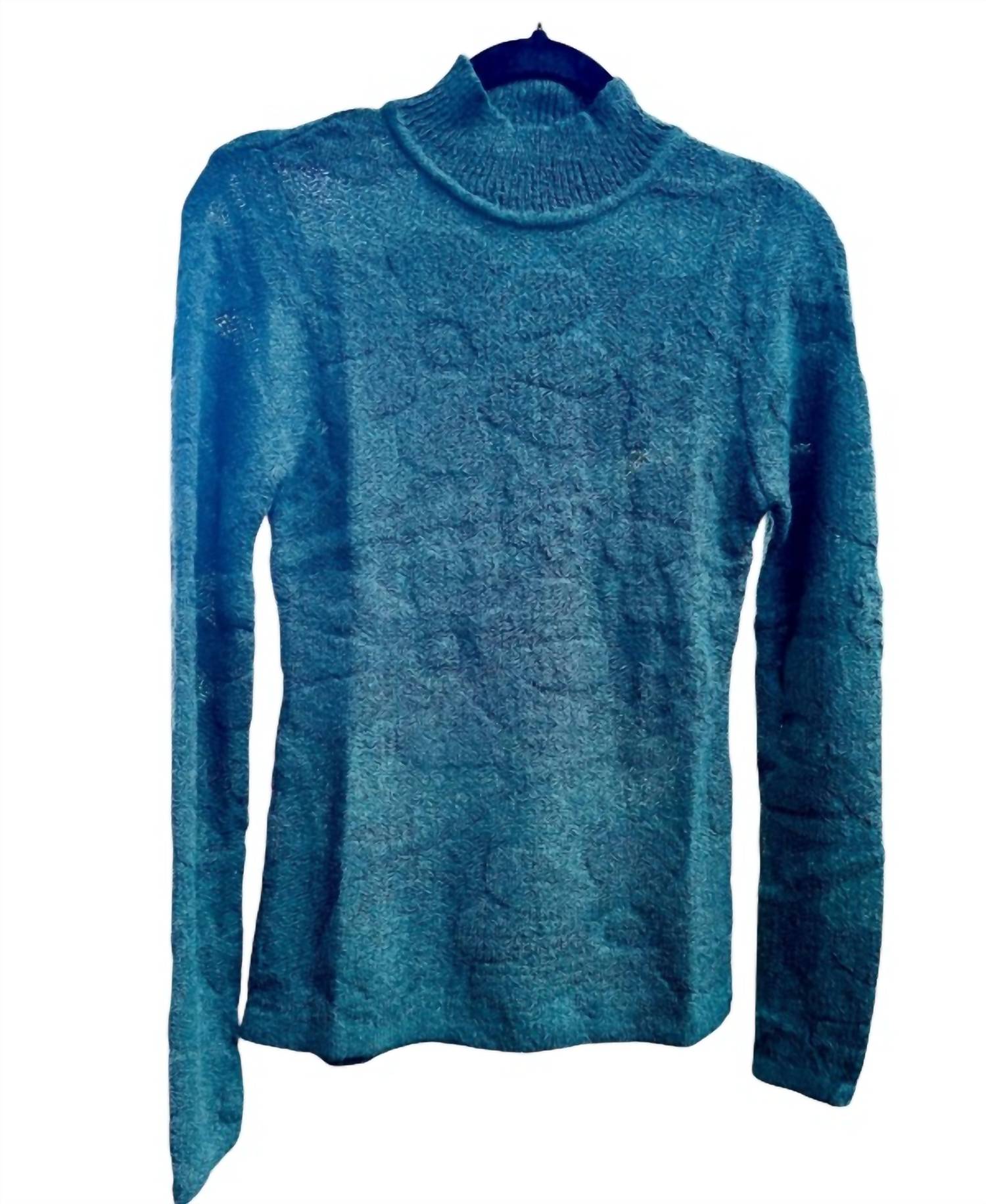 AnnieWear Women's The Annie Sweater in green - women's sweater