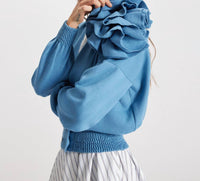 Theo The Label - Women's Nomia Ribbed Waist Rosette Cardigan