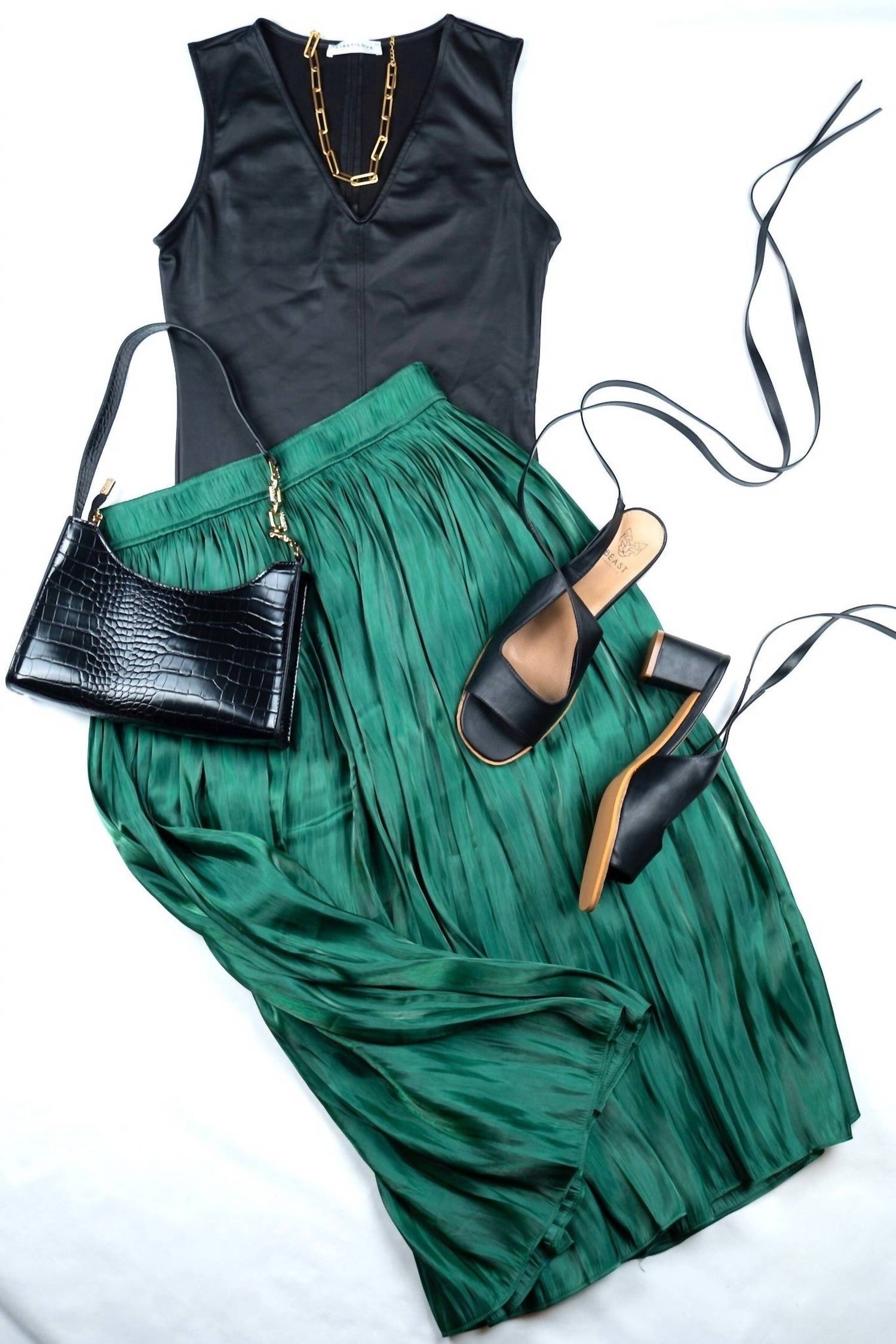 J.Nna - Find Your Beauty Pleated Maxi Skirt