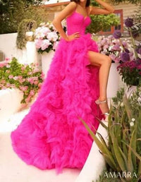 Amarra - Spaghetti-strapped Prom Dress