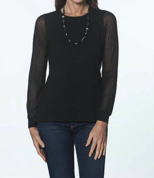 J'Envie/Eli - Women's Sheer Sleeve Top