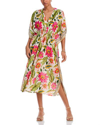 Echo - Tile Floral Maxi Caftan Dress