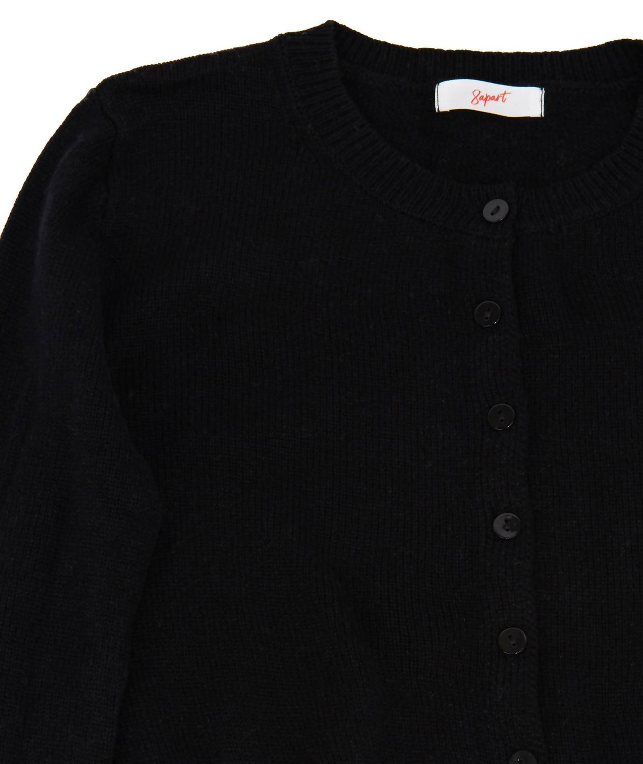 8apart Women's Carolyn Cardigan in black - women's cardigan - detail view