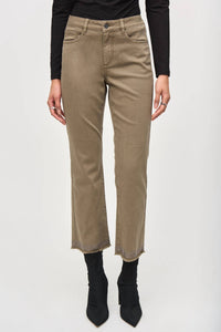 Joseph Ribkoff - Denim Straight Pants With Frayed Hem