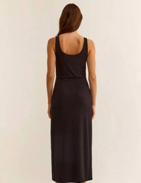 Z Supply Melbourne Midi Dress in black - women's dress - detail view