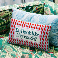 Furbish Studio - Do I Look Like I Fly Coach Needlepoint Pillow