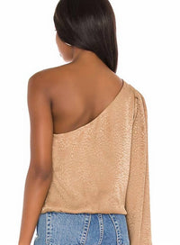Show Me Your Mumu Party Top in bronze cheetah - women's blouse - detail view