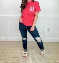 Scripted Pearl - Fresh Air & Sunshine Cotton Short Sleeve Graphic Tee Shirt