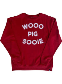 Gameday Social Arkansas Perkins Chenille Top in red - women's sweater - detail view