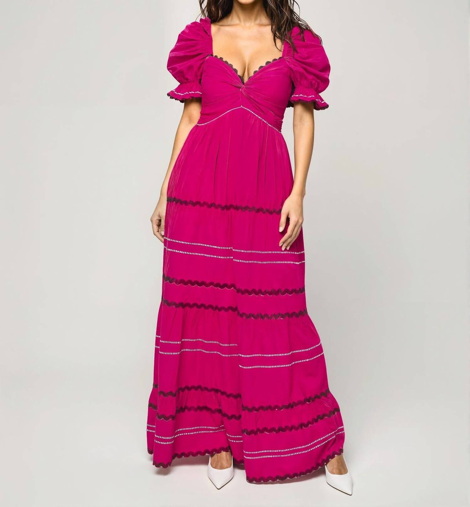 Celina Moon Ebony Maxi Dress in pink - women's dress