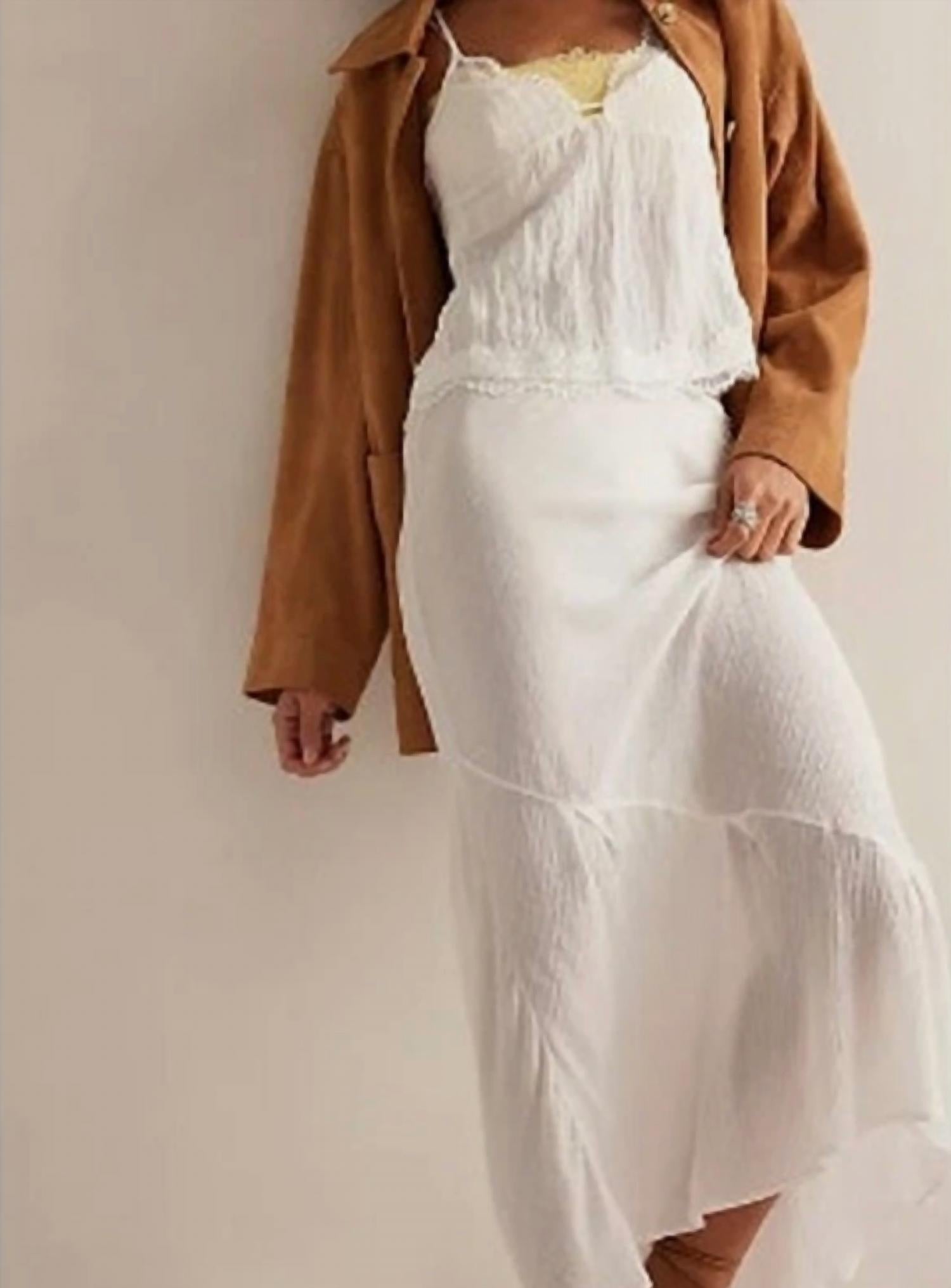 Free People intimately sweet on your bias skirt in clean ivory - women's skirt - view 4