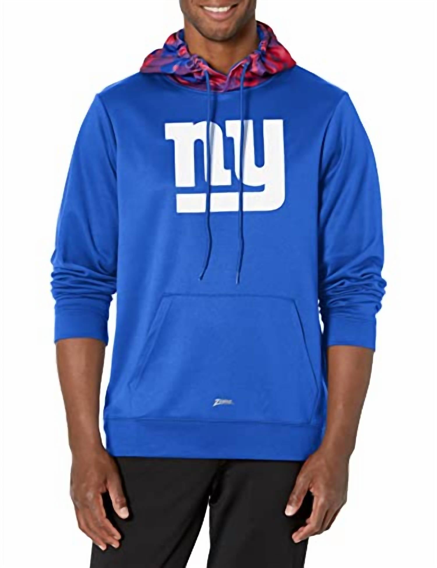 Zubaz - NFL NEW YORK GIANTS TEAM COLOR CAMO BACK PANEL HOODIE