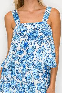 Meet Me In Santorini - Floral Print Skirt Set