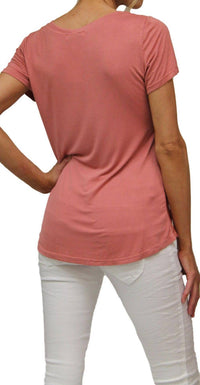 Gigi Moda - Nola Satin Scoop Neck Tee