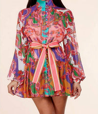 Little Secret Of Mine - Dare to Flare Paisley Mini Dress