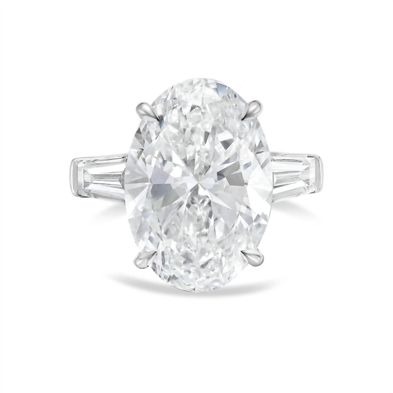 Diana M Jewels - Women's Oval & Baguette Lab-grown Diamond Ring (10.00 Ct) - Bold