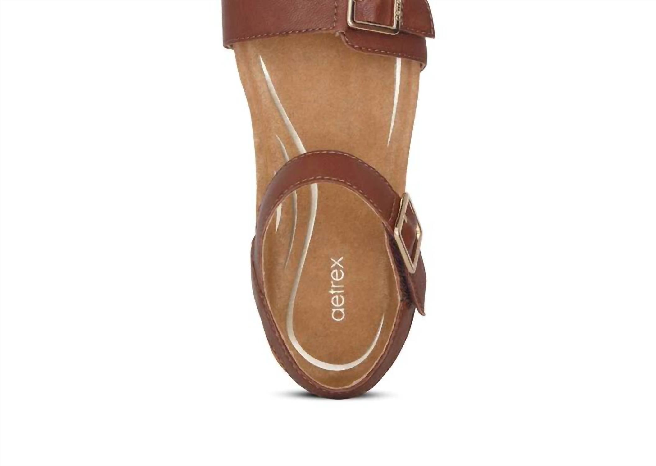 Aetrex Women's Lexa Wedge Sandal in walnut - women's sandal - view 5