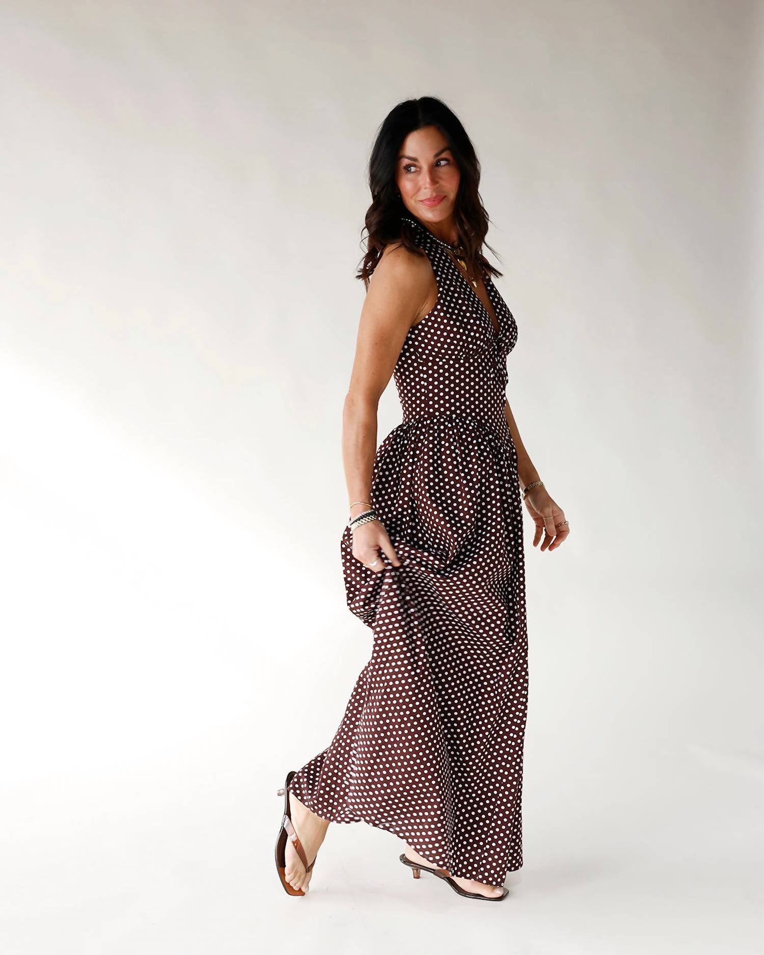 One And Only Collective - Modern Romance Polka Dot Maxi Dress