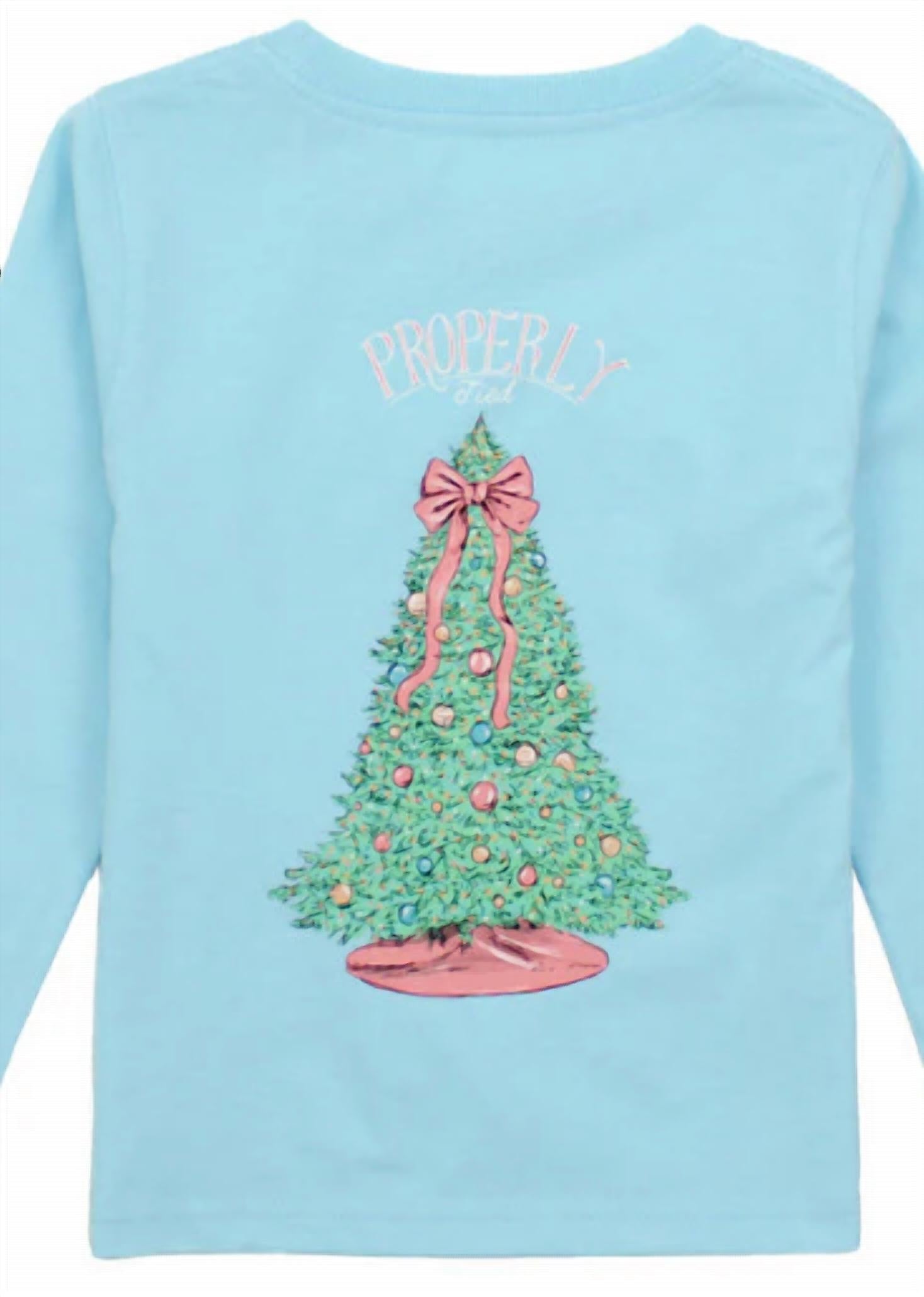 Properly Tied - Girl's Merry And Bright Long Sleeve Tee