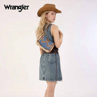 Wrangler - WESTERN CHEVRON CONTRAST STITCH SATCHEL BAG