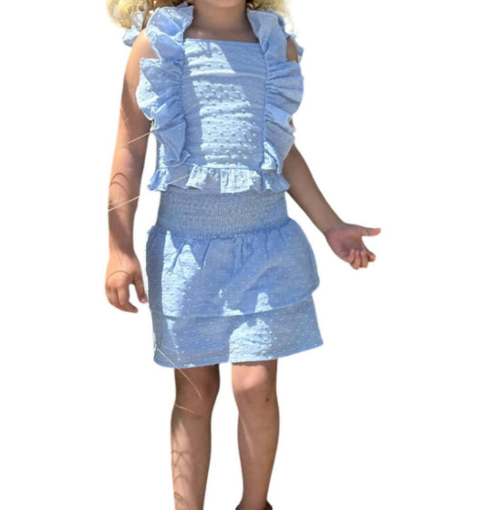 Vignette - Kid's Woven Dot Blouse & Skort Set