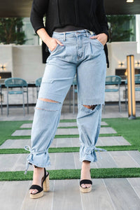 Vibrant M.I.U - Ankle Tie Jeans