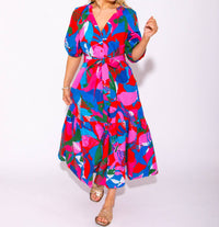 Sugarlips - Women's Wildflower Button Down Midi Dress