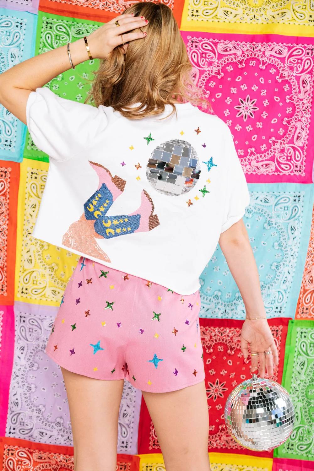 Queen Of Sparkles - Disco Cowgirl Top