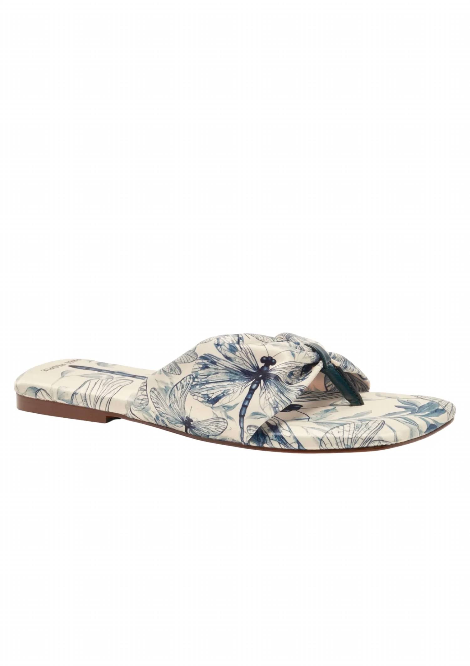 Free People - Women's Tia Ruched Printed Thong Sandal