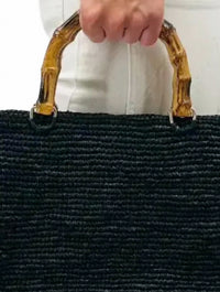 Baldiz - Sage Raffia Hand Bag