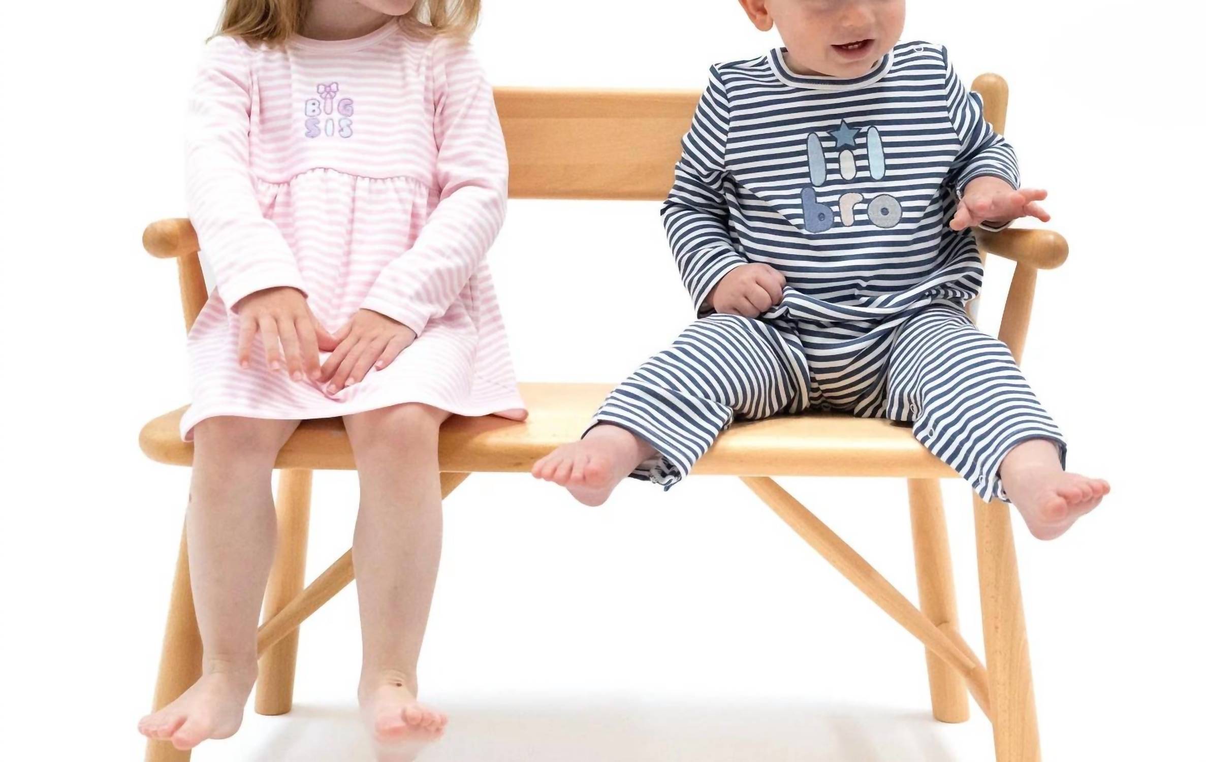 ANGEL DEAR Kid's Big Sis Long Sleeve Play Dress in pink - kids' dress - alternate view