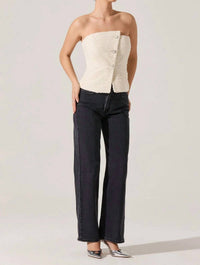 Astr - Xoxo Asymmetrical Tweed Top
