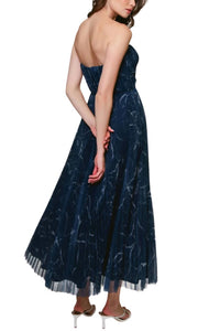 Hutch - Women's Accordion Skirt Maxi Gown Dress