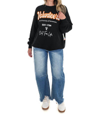 Livylu - Tennessee Vols Letterman Chrome Hi-Dive Sweatshirt