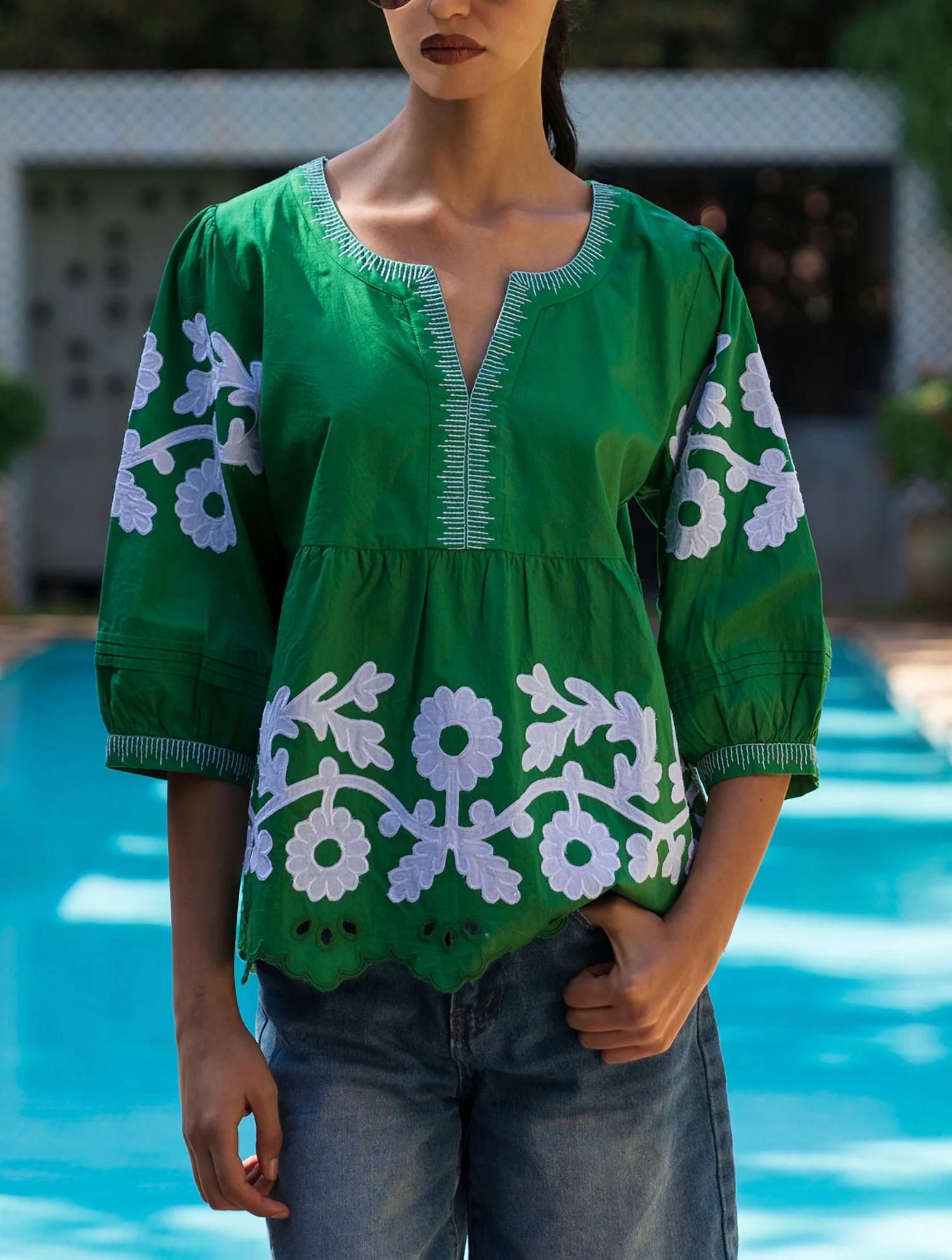 Rose And Rose - Gladiola Top