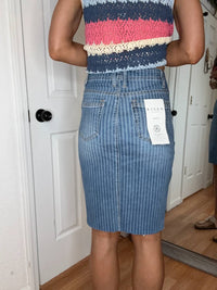 Risen - Rebecca Pinstripe Denim Skirt
