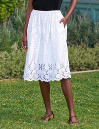 Frank & Eileen - Grace Eyelet Midi Skirt