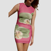 Aston Studio Ariel Mesh Mini Dress in pink - women's dress - alternate view