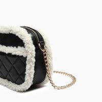 Like Dreams - Women's Holly Sherpa Vegan Leather Crossbody Bag