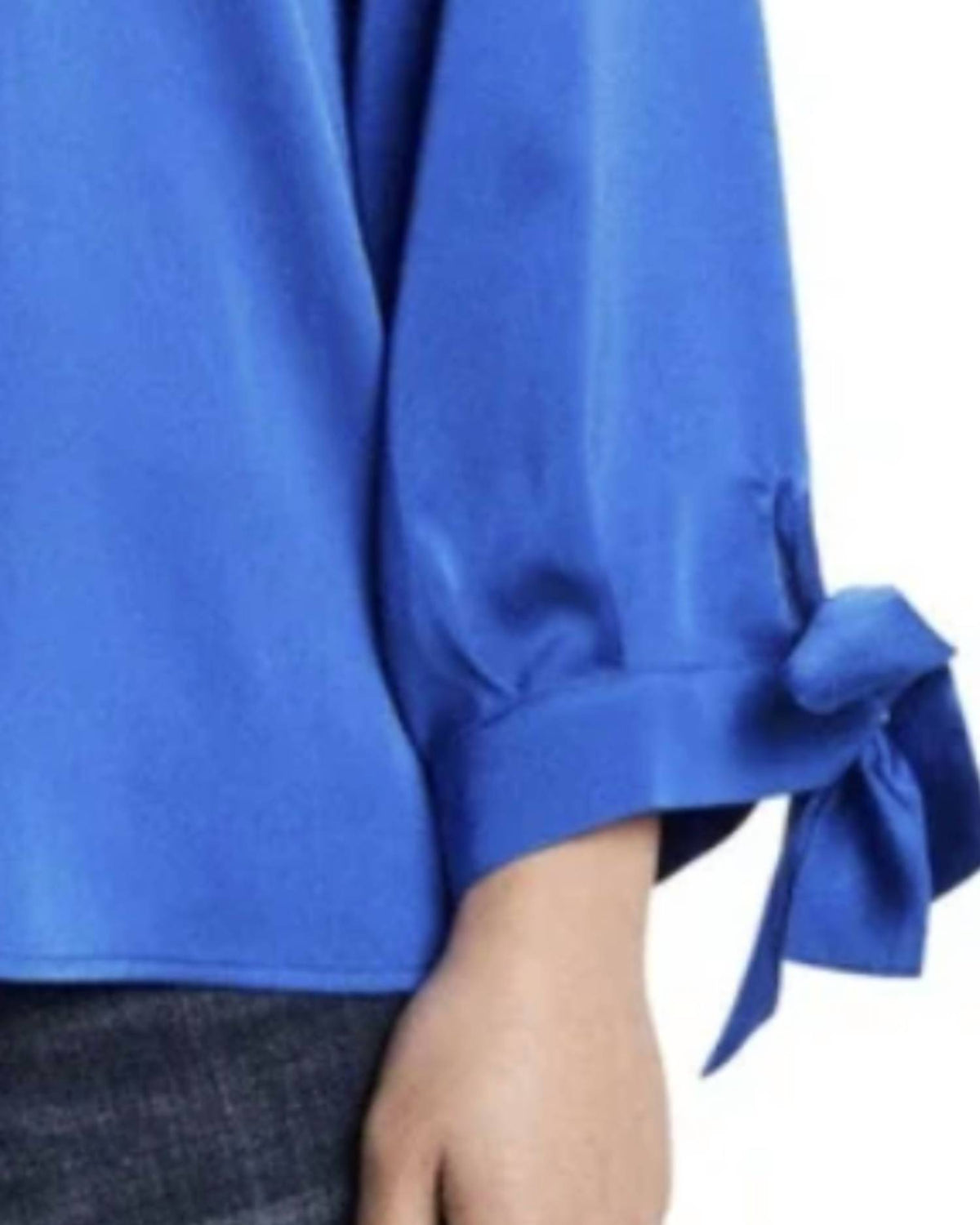 Cece - V Neck Tie Sleeve Blouse