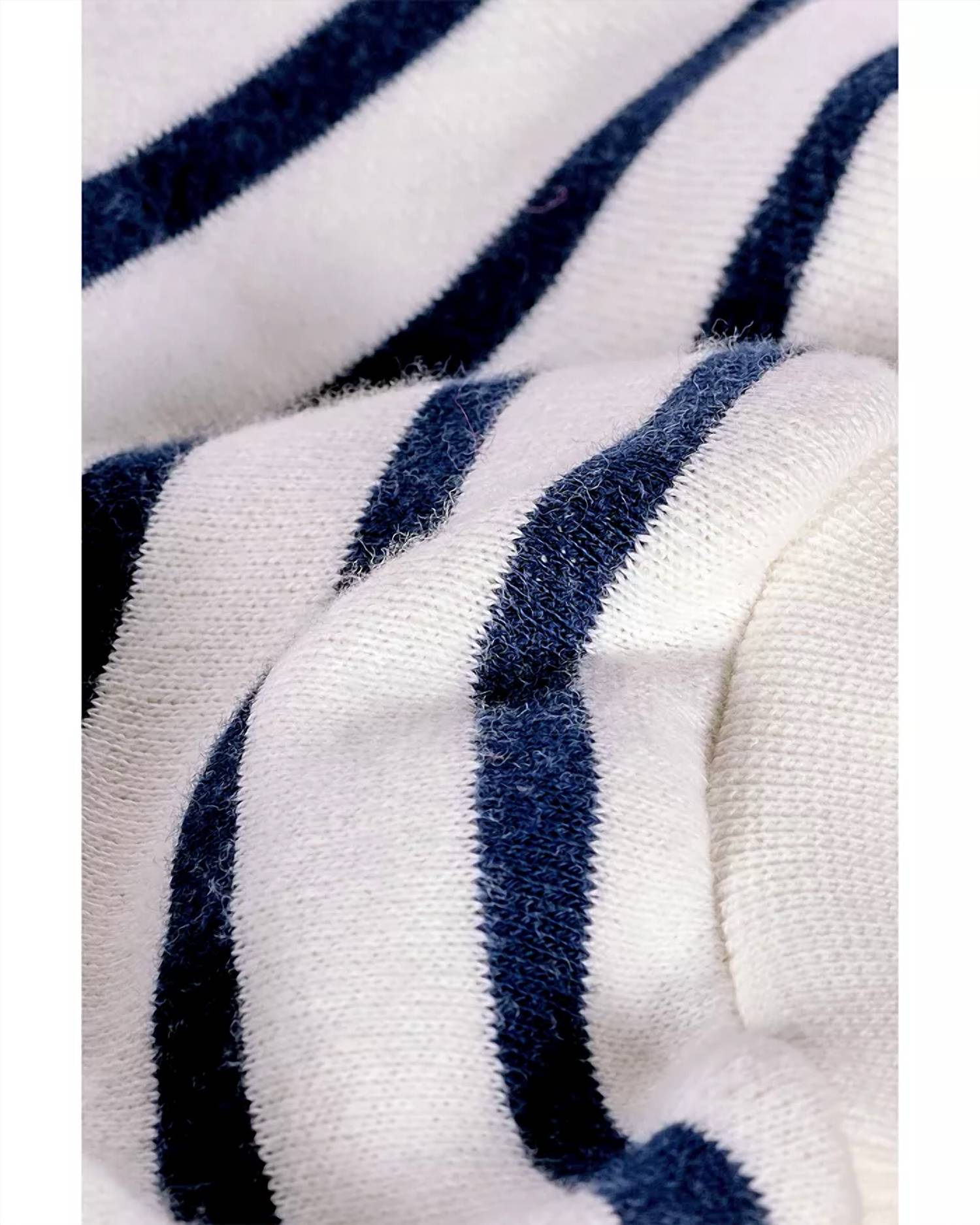 ba&sh Tamar Puff Sleeve Sweatshirt in blue cream - women's top - view 6
