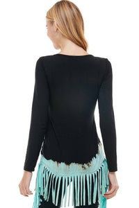 T-Party - Long Sleeve Fringe Bottom Top