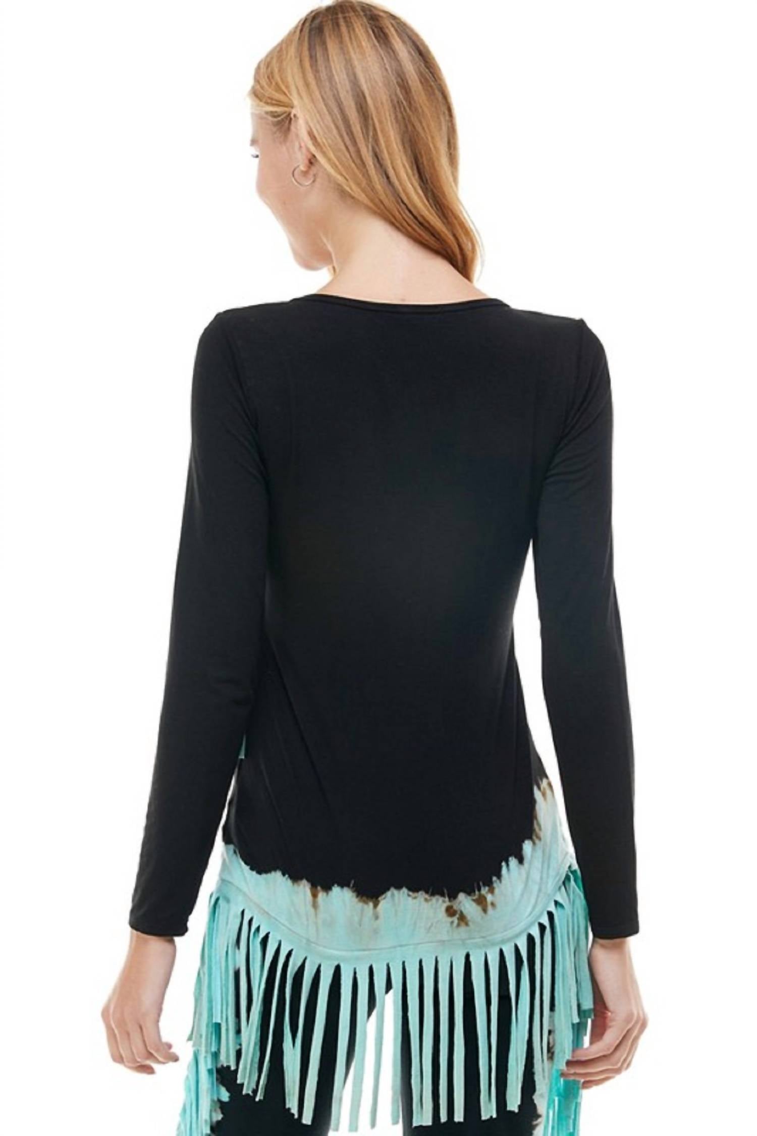T-Party - Long Sleeve Fringe Bottom Top