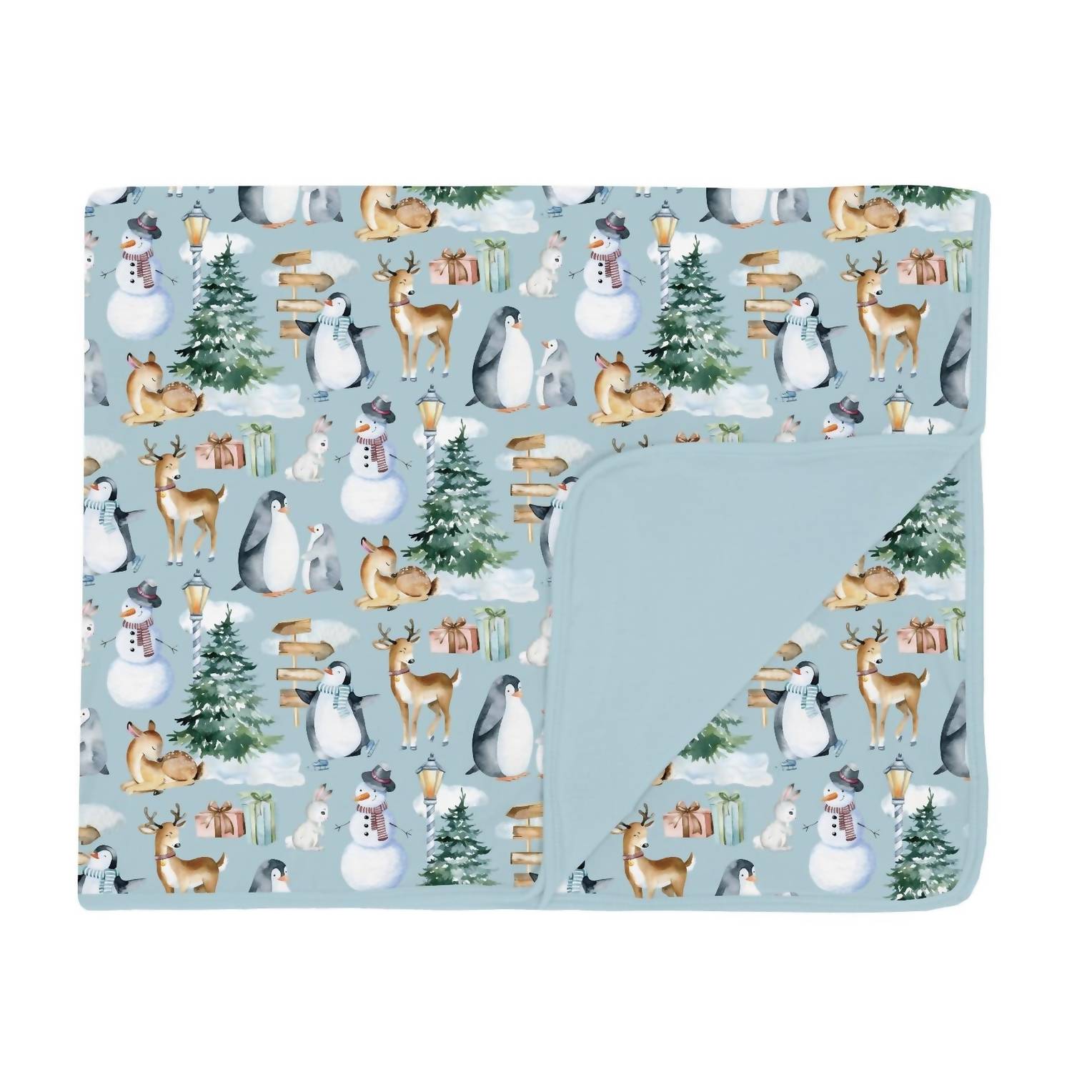 Kickee - Toddler's Spring Sky Winter Wonderland Blanket