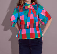 Alden Adair Heddy Top in holiday check 1 - women's blouse