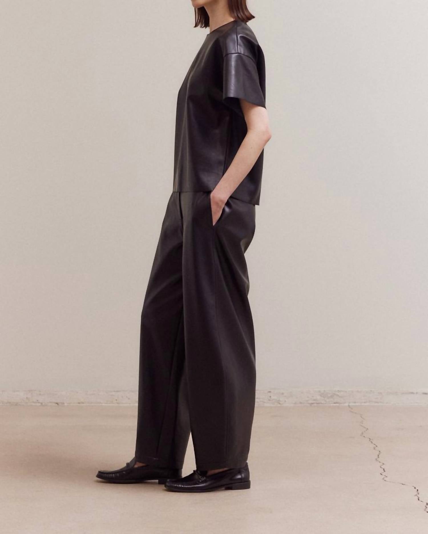 Grade & Gather - Loose Fit Leather Pant