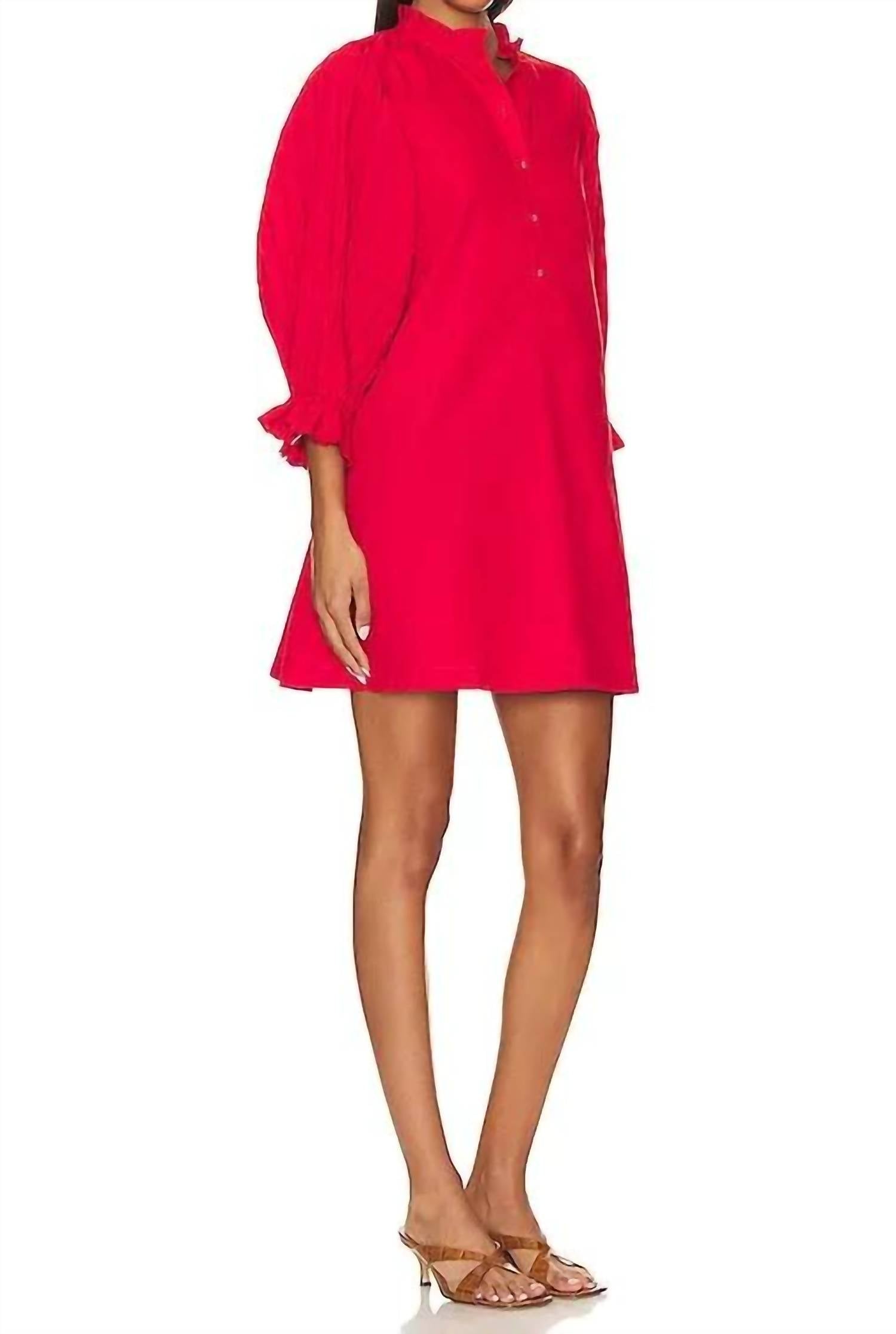 Sincerely Ours - Pleated Sleeve Mini Dress