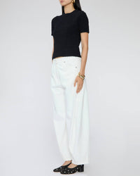 Tibi Serviette Baby Tee in black - women's t-shirt - detail view