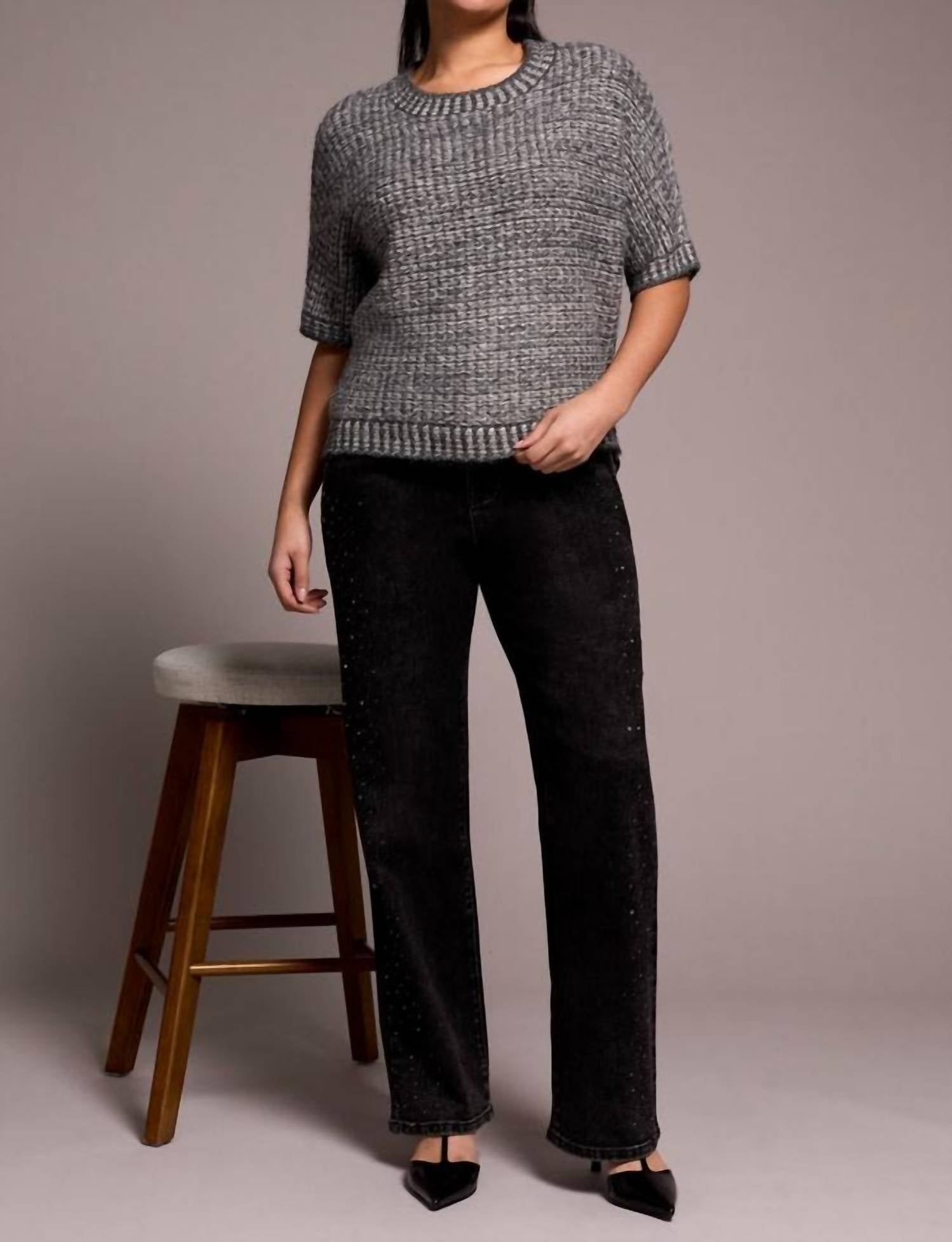 Tribal - Textured Sparkle Knit Top